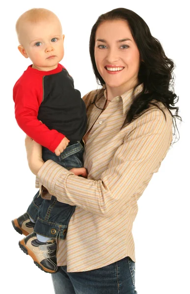 Gelukkig moeder met kleine zoon — Stockfoto