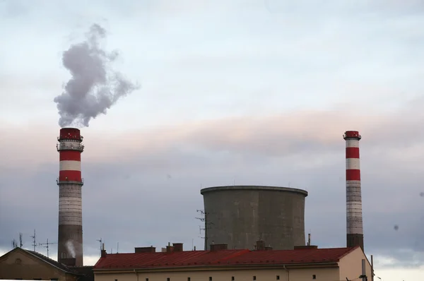 공장 굴뚝 — 스톡 사진