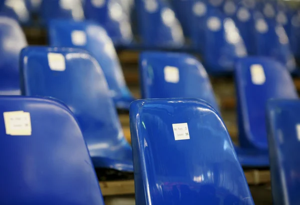 Assentos azuis — Fotografia de Stock