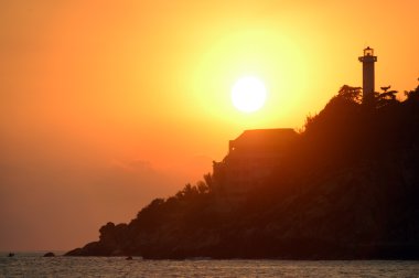 Beach during the sunset, Puerto Escondido, Mexico clipart