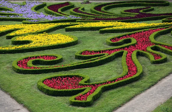 stock image Flower garden of Castle in Kromeriz, Czech Republic