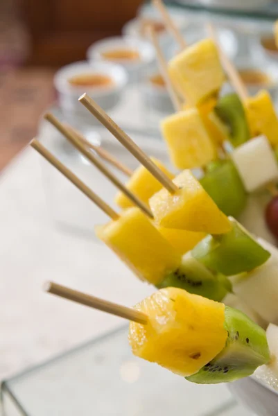 stock image Shashlik from fresh fruits