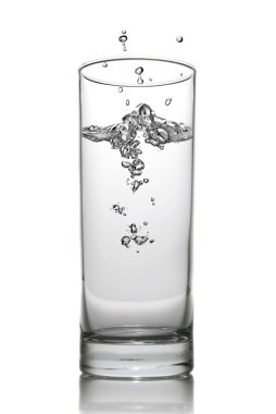 Water splash in glass clipart