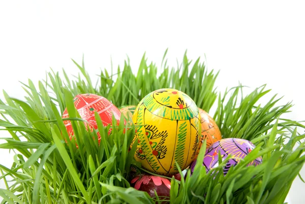 Barevné velikonoční vajíčka — Stock fotografie