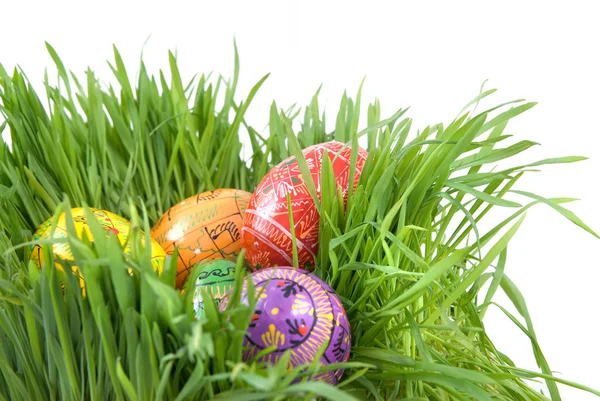 Barevné velikonoční vajíčka — Stock fotografie