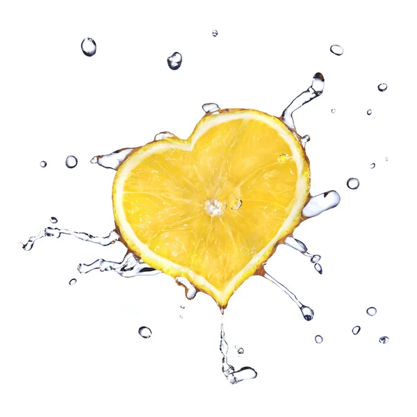 Heart from lemon — Stock fotografie
