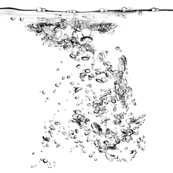 Pęcherzyki wody na białym tle — Zdjęcie stockowe