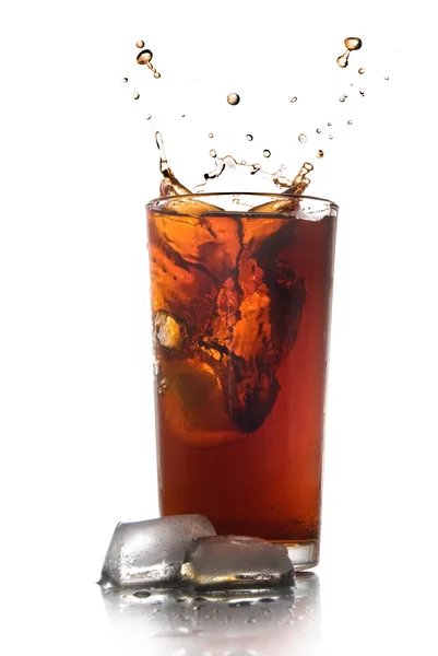 Splash de cola — Fotografia de Stock