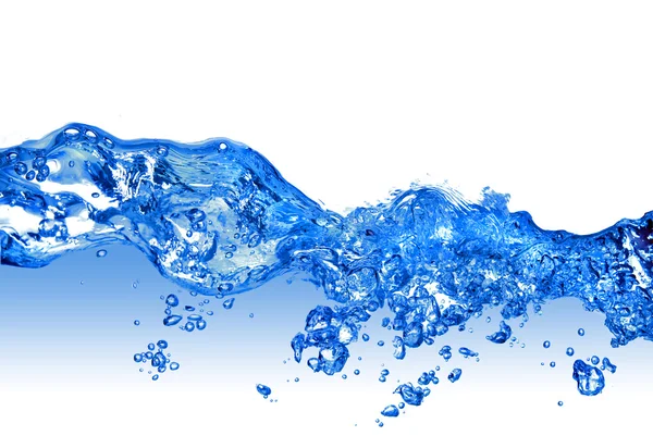 Víz fröccsenés buborékokkal — Stock Fotó