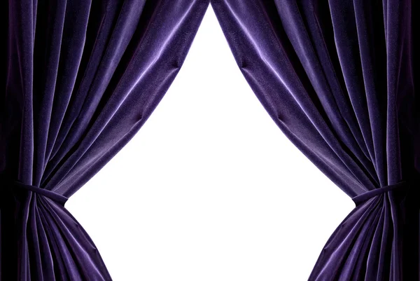 紫窗帘 — 图库照片
