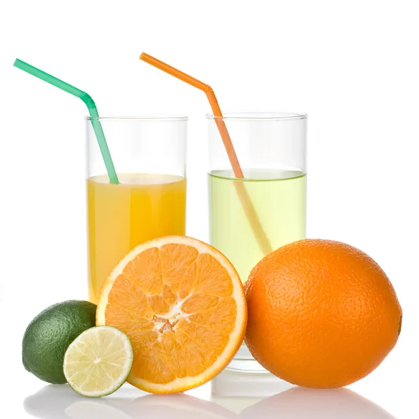Succo di lime e arancia con arancia — Foto Stock