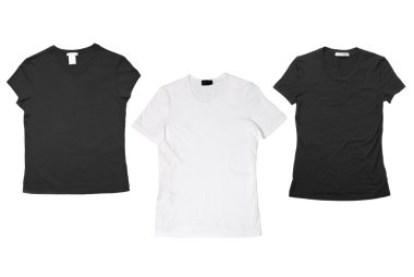 T-shirts isolated on white clipart