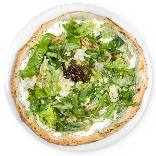 Italiaanse pizza met potherbs en kaas — Stockfoto
