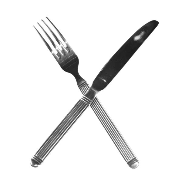 Vidlice a nůž — Stock fotografie