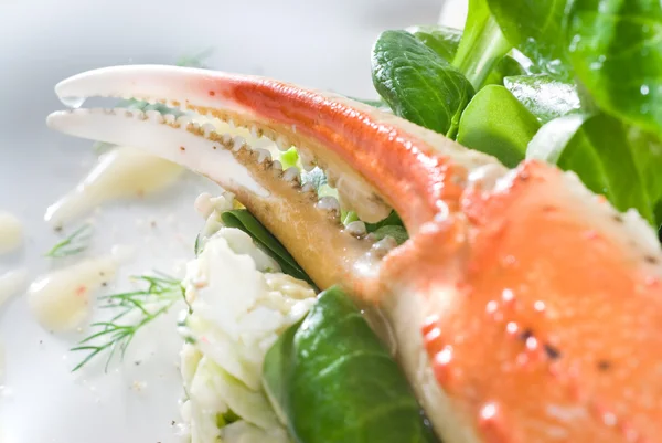 Salad with crab — Stockfoto