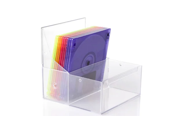 Kleur diskettes geïsoleerd op wit — Stockfoto