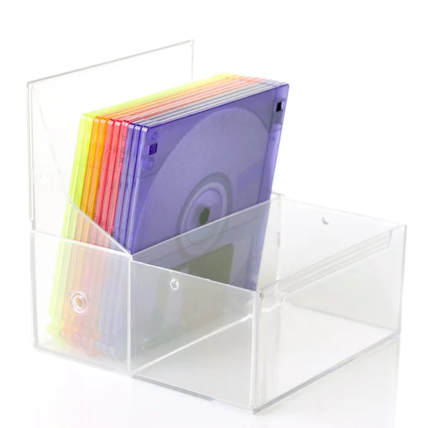 Kleur diskettes geïsoleerd op wit — Stockfoto