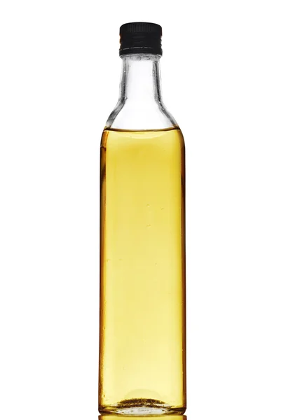 Frasco de aceite de oliva aislado en blanco — Foto de Stock