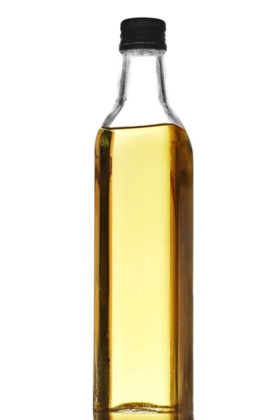 橄榄油瓶上白色隔离 — 图库照片