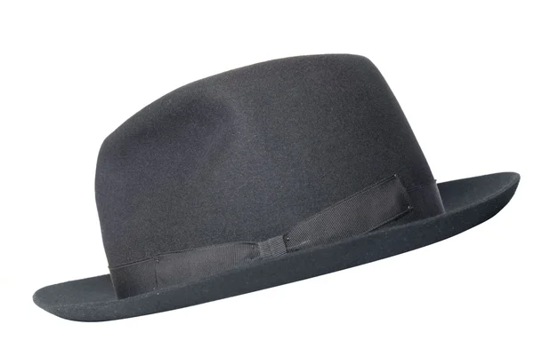 Retro czarny kapelusz — Zdjęcie stockowe