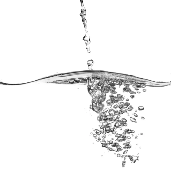 Water splash with bubbles — Stock Photo, Image