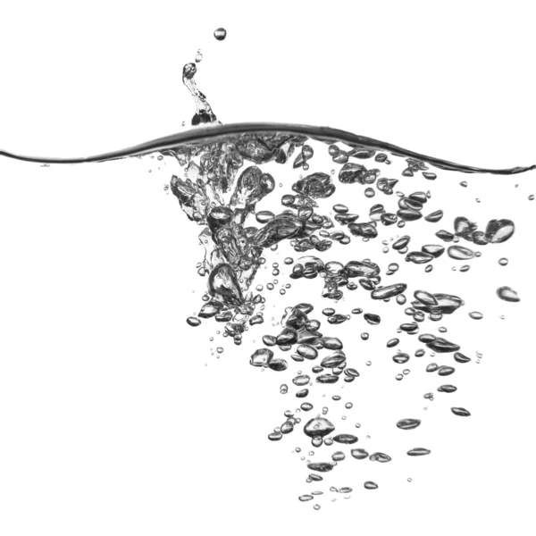 Spruzzi d'acqua con bolle — Foto Stock