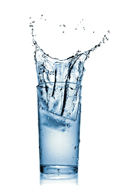 Salpicadura de agua en vidrio —  Fotos de Stock
