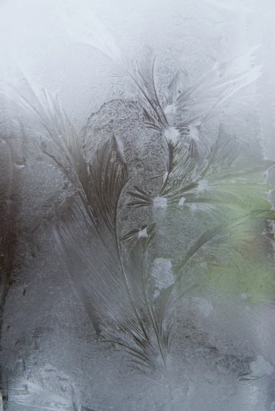 Gelo em uma janela — Fotografia de Stock