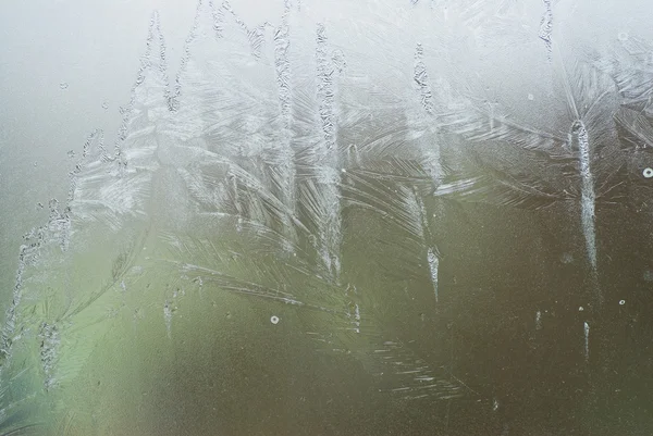 Hielo en una ventana — Foto de Stock