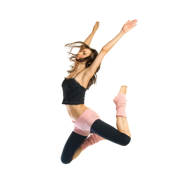 Saltando joven bailarina — Foto de Stock