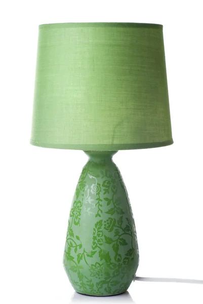 Grüne Schreibtischlampe — Stockfoto