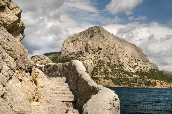 Stairs in the rock in crimea — Stock Photo, Image