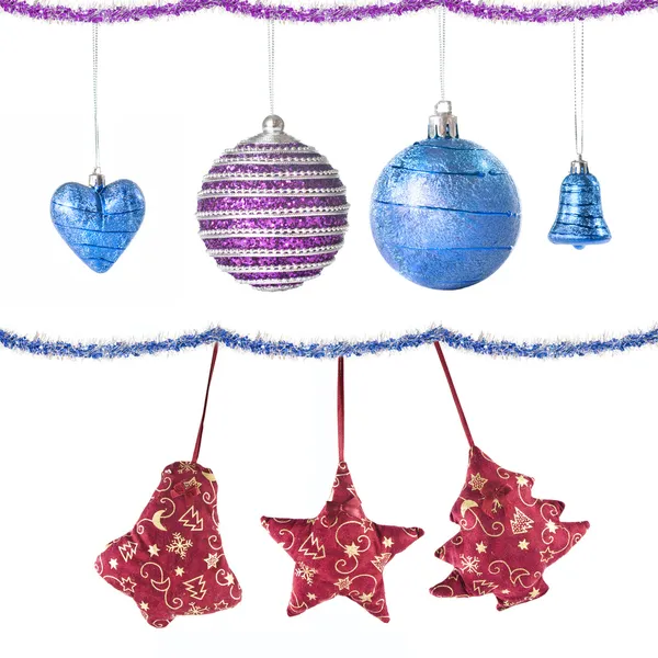 Kerstballen en decoratie — Stockfoto