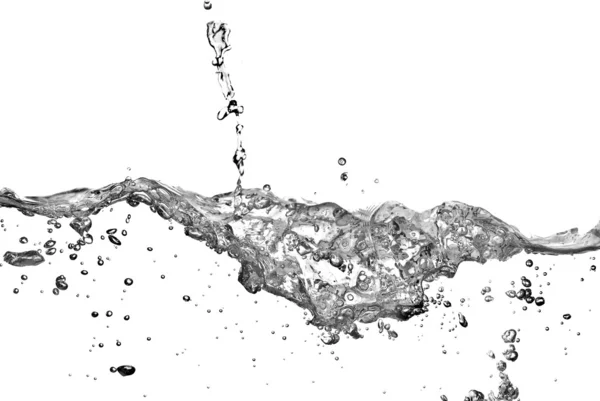 Spruzzi d'acqua con bolle — Foto Stock