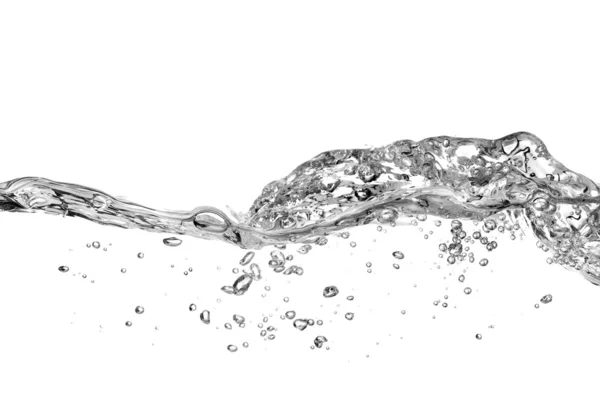Wasserspritzer mit Blasen — Stockfoto