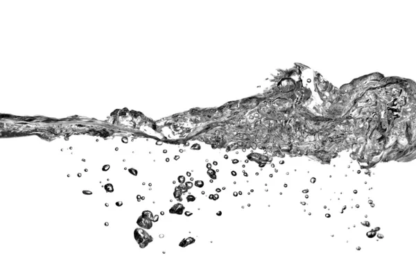 Water splash with bubbles — Stock Photo, Image