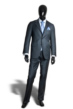 Business dark grey suite on mannequin clipart