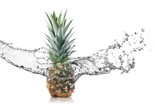 stock image Pineapple with water splash