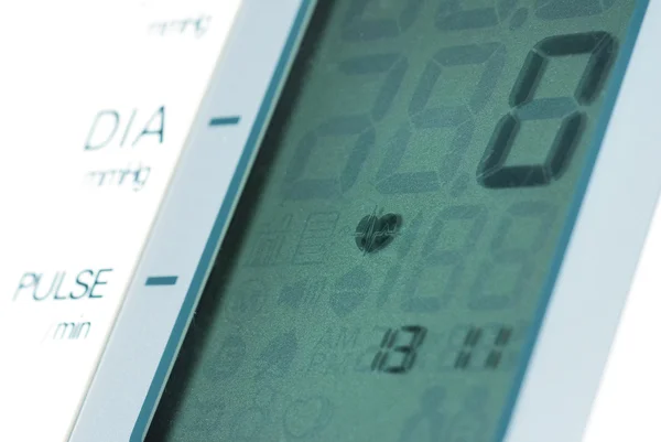Wyświetlacz cyfrowy, automatyczny blood pressure monitor — Zdjęcie stockowe