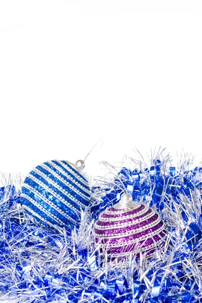 Christmas balls with decoration — Stock Photo, Image