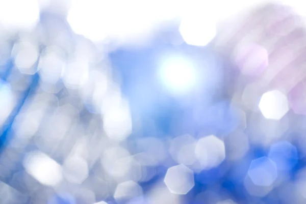 蓝色圣诞灯背景 — 图库照片