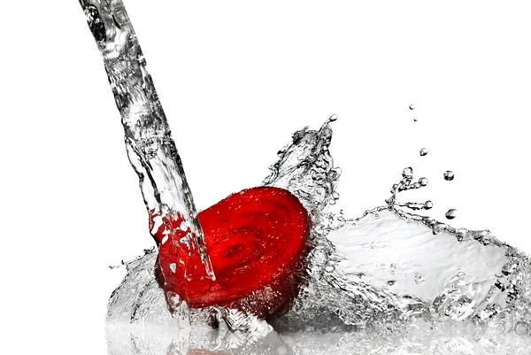 물 얼룩과 빨간 사탕 무 — 스톡 사진