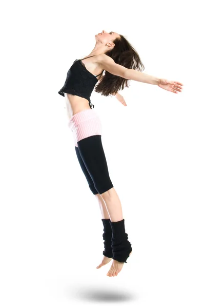 Άλμα νεαρή χορεύτρια — Φωτογραφία Αρχείου