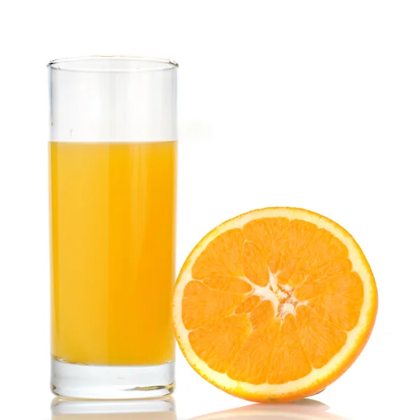 Χυμός πορτοκαλιού και πορτοκάλι — Φωτογραφία Αρχείου