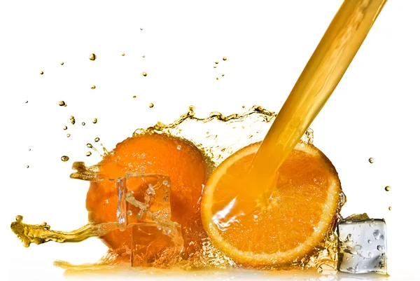 Víz-splash narancssárga — Stock Fotó