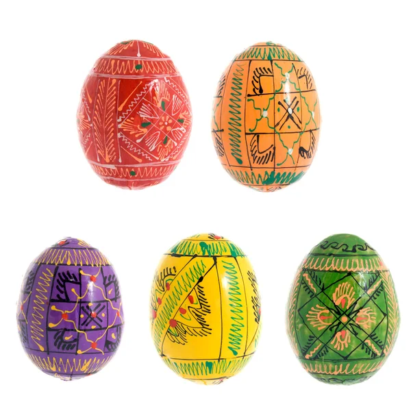 Різні кольорові великодні яйця — стокове фото