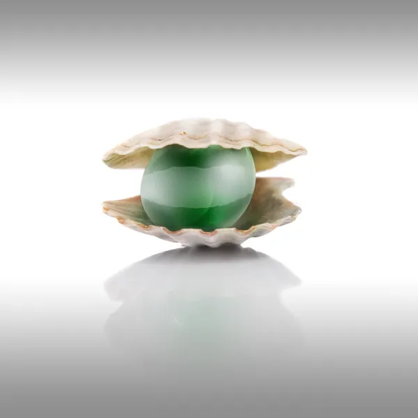 Stylizovaná zelená Perla — Stock fotografie