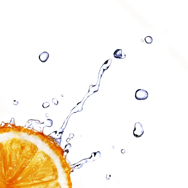 Fresh water drops on lemon — Stock Photo, Image