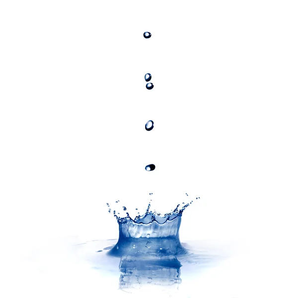 Vattenstänk med droppar — Stockfoto