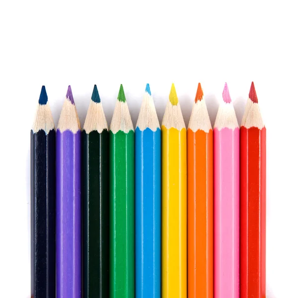 Макрос кольорові олівці — стокове фото